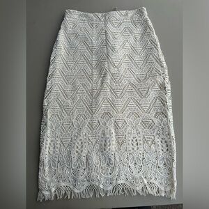 Anthropologie Maeve Crocheted Pencil Skirt